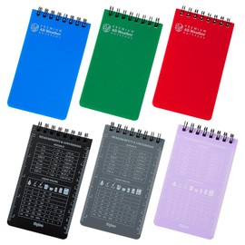 Playbees Waterproof Pocket Notebook 6 Pack Small Top Spiral Colored All Weather 3x5 Notepads w/Lined Pages Little Mini Memo Steno Note Pads Write in The Rain Notebook Field Notebook for Outdoor
