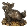 Ebros Gift Feng Shui Fortune Celestial Dragon Turtle Figurine Paperweight