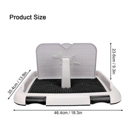 Puppy Training Toilet, Dog Training Toilet Pad Cat Potty Fence Dog Scheduled Urination Potty Tray Fence for Dogs Outside, 18.3 x 13.9 x 9.3in