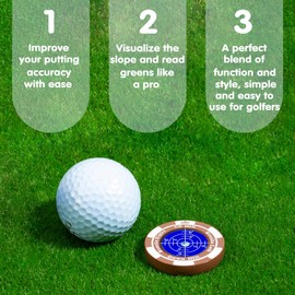 SlopeMaster ProGreen Reader - Golf Ball Marker with High Precision Green Reading Aid Golf Accessories for Men Women
