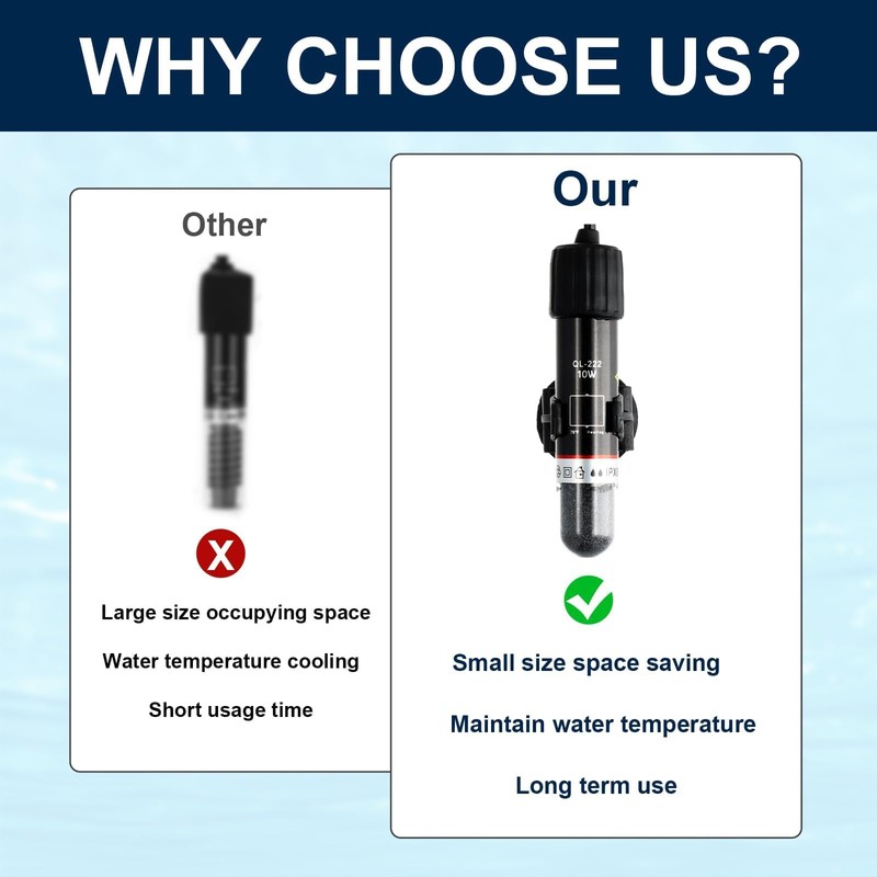 DNSHAN 2PCS USB Aquarium Heater, 10 W Mini Aquarium Heating