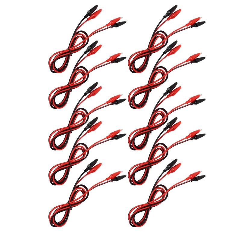10Pcs Electrical Alligator Clip Dual Ended Alligator Clamps Test Leads