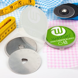 10 Stück Washati 45 mm Rollschneiderklingen, Rundklingen für Stoffschneider