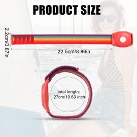 NQEUEPN 2pcs Holder for Princess Cruise Medallion, Adjustable Bracelet for Princess Medallion with Magic Adhesive Strap Nylon Protective Watch Band Wristband Accessories for Men Women(Red, Pink)