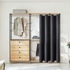 ChrisDowa Blackout Door Curtains for Doorway Privacy, Grommet Closet Curtains