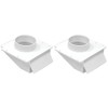 Lot of 3 X 2-Pack - Lambro 143W White Plastic Under Eave Vent, 4-Inch