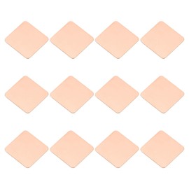 PATIKIL Copper Heatsink, 12 Pcs Copper Pad Shim IC Chipset GPU CPU Thermal Heatsink for Cooling Laptop Desktop Computer (15x15x0.5mm)