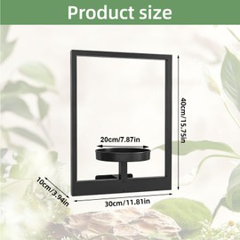 ROCKETMINT Metal Plant Frame, Picture Frame Wall Holder, Plant Shelf, Modern Style Display Stand for Living Room (2 pcs)