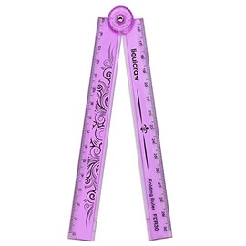 Liquidraw 30cm Folding Ruler Foldable Ruler School Stationery (Pink)