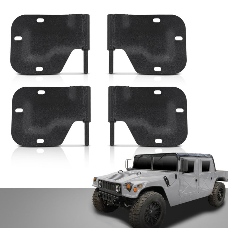 CHEDA Door Hinges Set 4pcs Compatible with HMMWV M998 Black