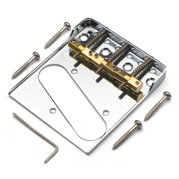 SAPHUE Dual Load Guitar Bridge with Cut-down Sides w/Compensated Brass