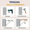 Yarssihha 6 Pack Closet Rod Bracket, Wall Mounted Closet Shelf