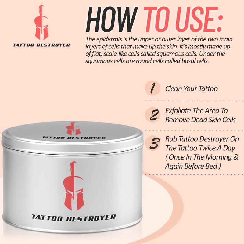Tattoo Removal Cream Natural Fading system wrecking balm 4 week