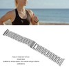 Smartwatch Strap Double Snap 3 Beaded Stainless Steel Replacement Wristband