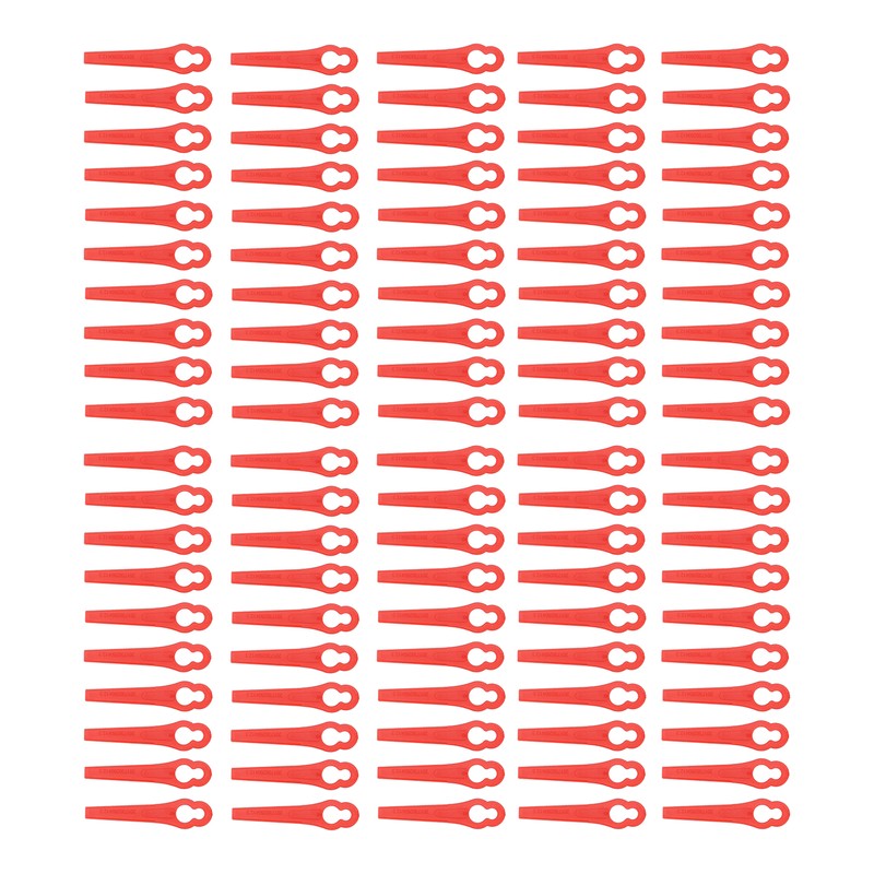 100Pcs Plastic Trimming Blades Lawn Mower Gourd Type Cutting Replacement