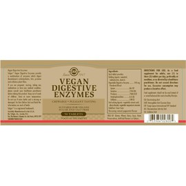Solgar Vegan Digestive Enzymes Tablets - Pack of 50 - Lactose Free - Digestion Support - Vegan & Gluten-Free