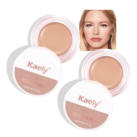 evpct 2Pcs under Eye Brightener, Nourishing Luminous under Eye Concealer Color Corrector for Dark Circles, Waterproof Naturactor Concealer Pot make up for Eye Ring corrector de ojeras, 05# Nude Pink