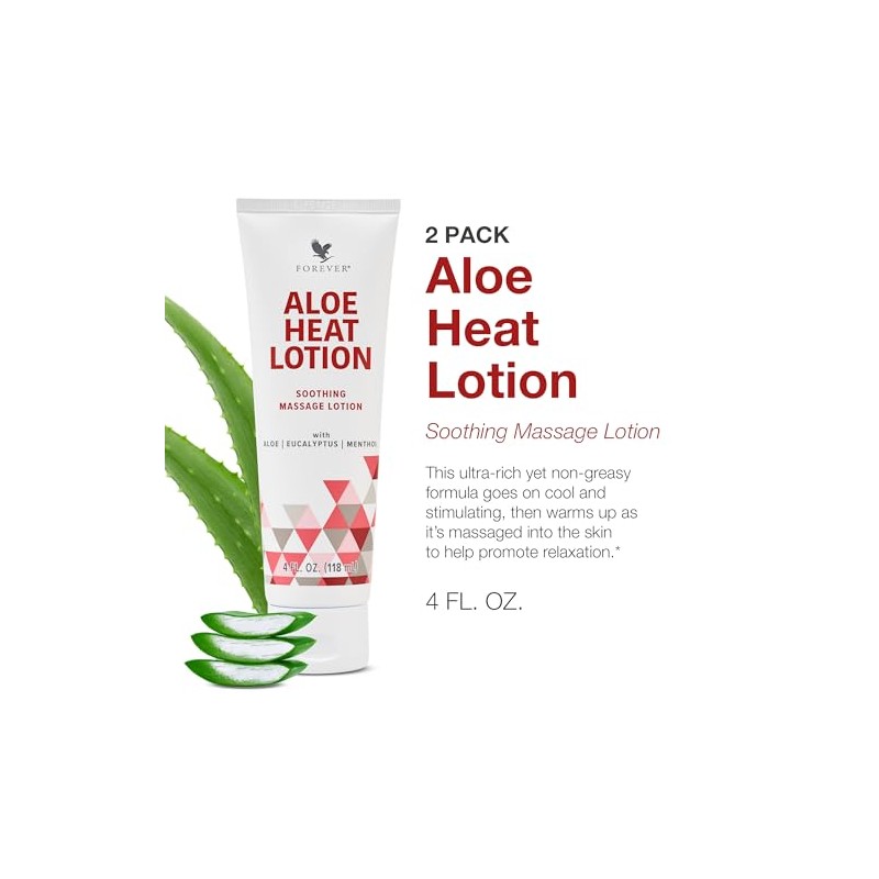 Forever Living Aloe Heat Lotion 118ml-(Pack of 2)