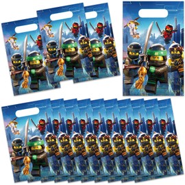 Shifigril 30Pcs Ninja Party Gift Bags, Birthday Decoration Gift Bags Ninja Birthday Party Decorations Pack