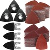 156Pcs Oscillating Tool Sanding Pad Kit, 3Pcs Triangle Sanding Pads