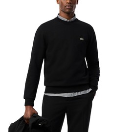 Lacoste Men's Long Sleeve Fleece Crewneck Sweatshirt Noir