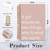 ISANOU Motivational Quote Notebook,A Girl Should be Two Things,Who and