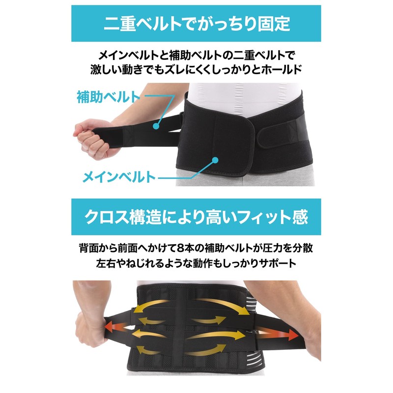 SPORTIA Lower Back Supporter [recommended by chiropractor] Lumbar Corset Lumbar