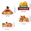 4 Pieces Thanksgiving Party Decorations Wooden Happy Fall Y'all Party