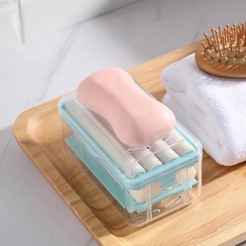 2pcs Foaming Soap Box Holder, BetterJonny 2 in 1 Soap