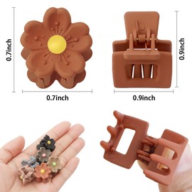 Ahoney 20Pcs Small Hair Claw Clips for Women Girls, 1inch Mini Matte Hair Clips Tiny Claw Hair Clips for Thin Thick Medium Hair Cute Jaw Clips Hair Barrettes Clip with Box (Neutral)