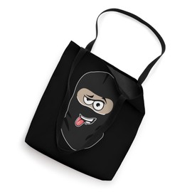 Friendly Thief Mask Tongue Out Bank Robber Gangster Kids Men Tote Bag