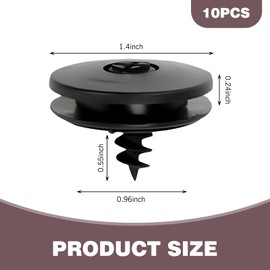 Dogary 10 PCS Car Floor Mat Retainers, Car Carpet Clamps, Anti-Slip Car Mat Clips Holder Clamps for Fastening Car Carpet,Suitable for Car Truck SUV RV Van (Black)