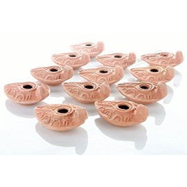 Lot of 12 HERODIAN OIL LAMP Ancient Biblical Antique Replica Israel Judaica