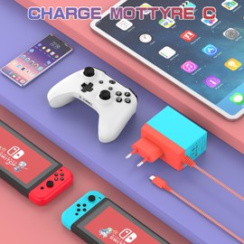Power Supply for Switch 39 W PD Charger for Switch/Type-C Devices, Supports TV Mode/Handheld Mode, 15 V/2.6 A USB C Fast Charging Power Supply for Switch OLED/Switch Lite/Switch Dock/Switch Pro Co