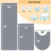 Ultra Thin Non-Slip Bath Rug Fit Under Door 3 Piece,