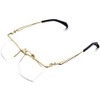 FONEX 180° Flip Titanium Glasses Frame for Men,Square Eyewear Optical