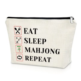 Mahjong Gifts for Women Mahjong Lover Gifts Makeup Bag Mahjong Game Gifts Birthday Gifts for Friend Female Cosmetic Bag Mahjong Player Gift Thanksgiving Christmas Gifts for Her Cosmetic Travel Pouch