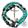 Rugged Rosaries® - Saint Kateri Turquoise Paracord Rosary