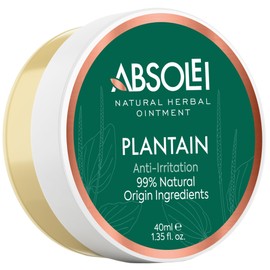 Absolei Plantain Ointment, Natural Ointment for Itching, Rashes and Itchy Bites, 1.35 fl oz