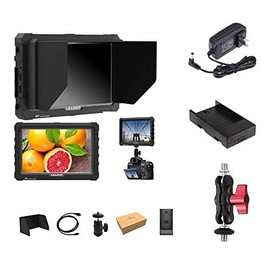 LILLIPUT 7 inch A7S-B Black 1920x1200 IPS On Camera Monitor with 4K HDMI Input Output Field Monitor for DSLR and Mirrorless Cameras with Free Gifts:Mini Magic Arm Mount + LP-E6 Plate+ 12V AC Adapter