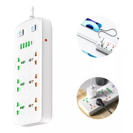 Maíz Multicontacto Cargador Usb Barra Supresor Picos Escritorio