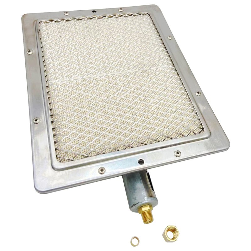 MOFLAME Ceramic Infrared DIY Heating Gas Burner with Gas Intake