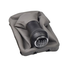 Yoegerery 5 Speed Gear Stick Shift Knob Leather Boot for VW Beetle 1998 1999 2000 2001 2002 2003 2004 2005 2006 2007 2008 2009 2010 (Grey)