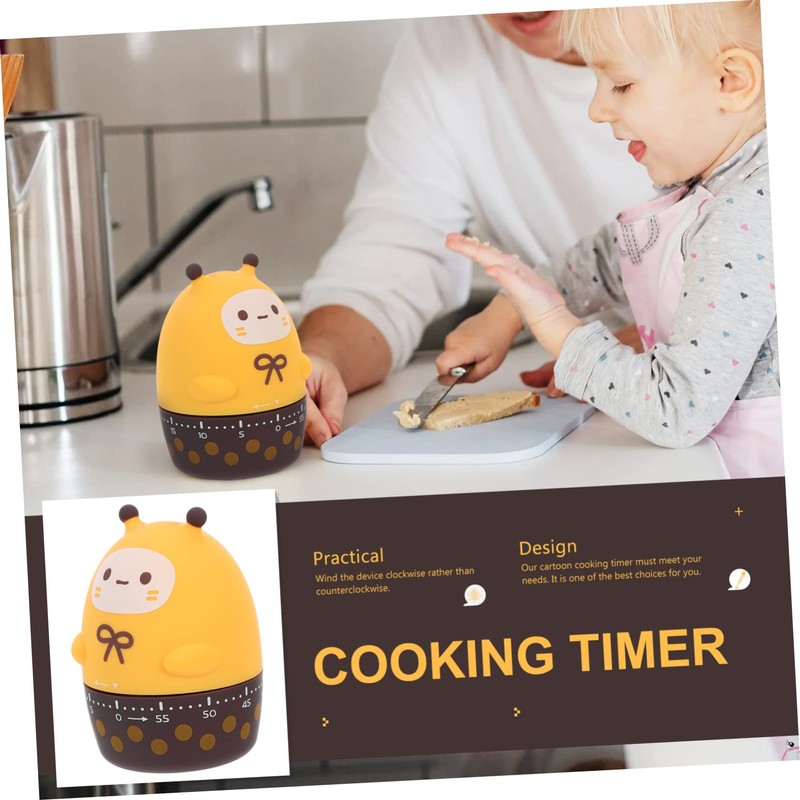 ABOOFAN Mechanical Cooking Timer Cute Cartoon Design Easy to Use