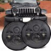 Unbranded Newest Pair 7" Round LED Headlights Hi/Lo Beam H4