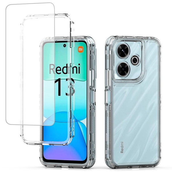 Ueokeird Case for Redmi 13 4G/5G, Crystal Clear Full Body