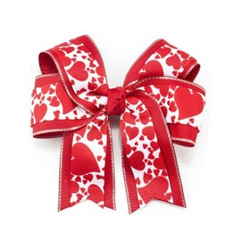 Girls cheer bows cheer bow Hair Bows Ponytail Holder Elastic Hair Ties, Glitter Large Cheer Hair Bows.(FS17) (Z-Valentine's Day A)