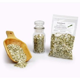 Chives Rubbled, Herb Dried, Chive Rolls, Salad Spice, Grusenich, Jakobs Onion Fine Leek, Premium Quality, Salt-Free, Gluten-Free, 20 g