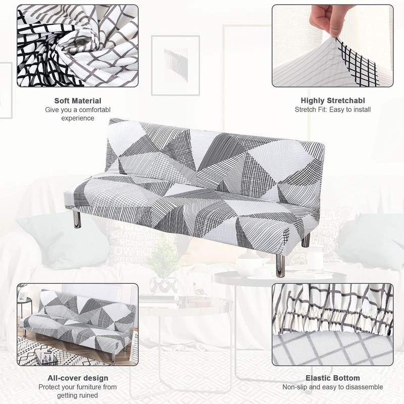 Elehealthy Funda de futón Estampada elástica para sofá Cama Funda