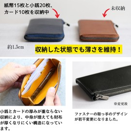 [STATUSY] il modo ZIP Long Wallet, Made in Japan, L-Shaped Zipper, Thin, Men's, Women's, Genuine Leather, Long Wallet, Status, Ilmode Zip, black